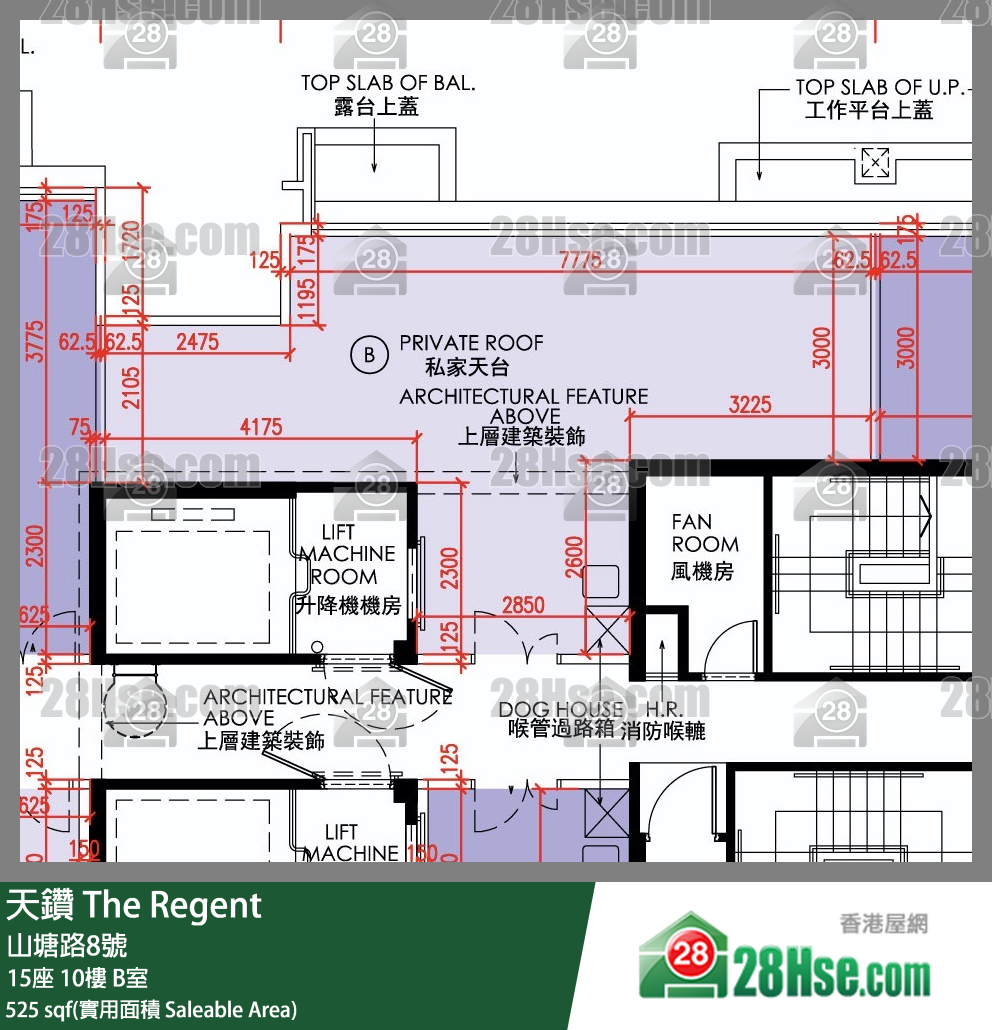 天钻 15座 10楼 B室 平面图