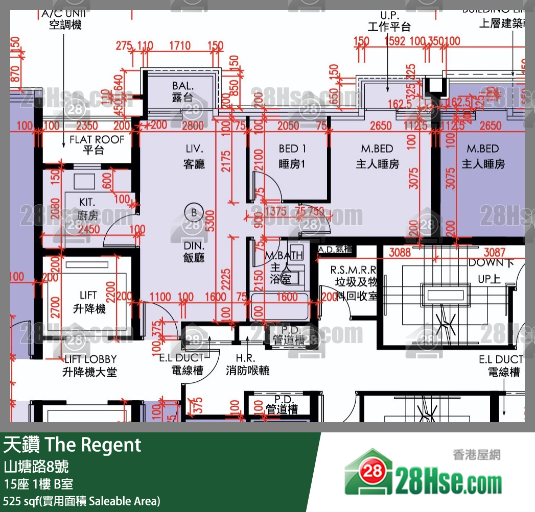 天钻 15座 1楼 B室 平面图