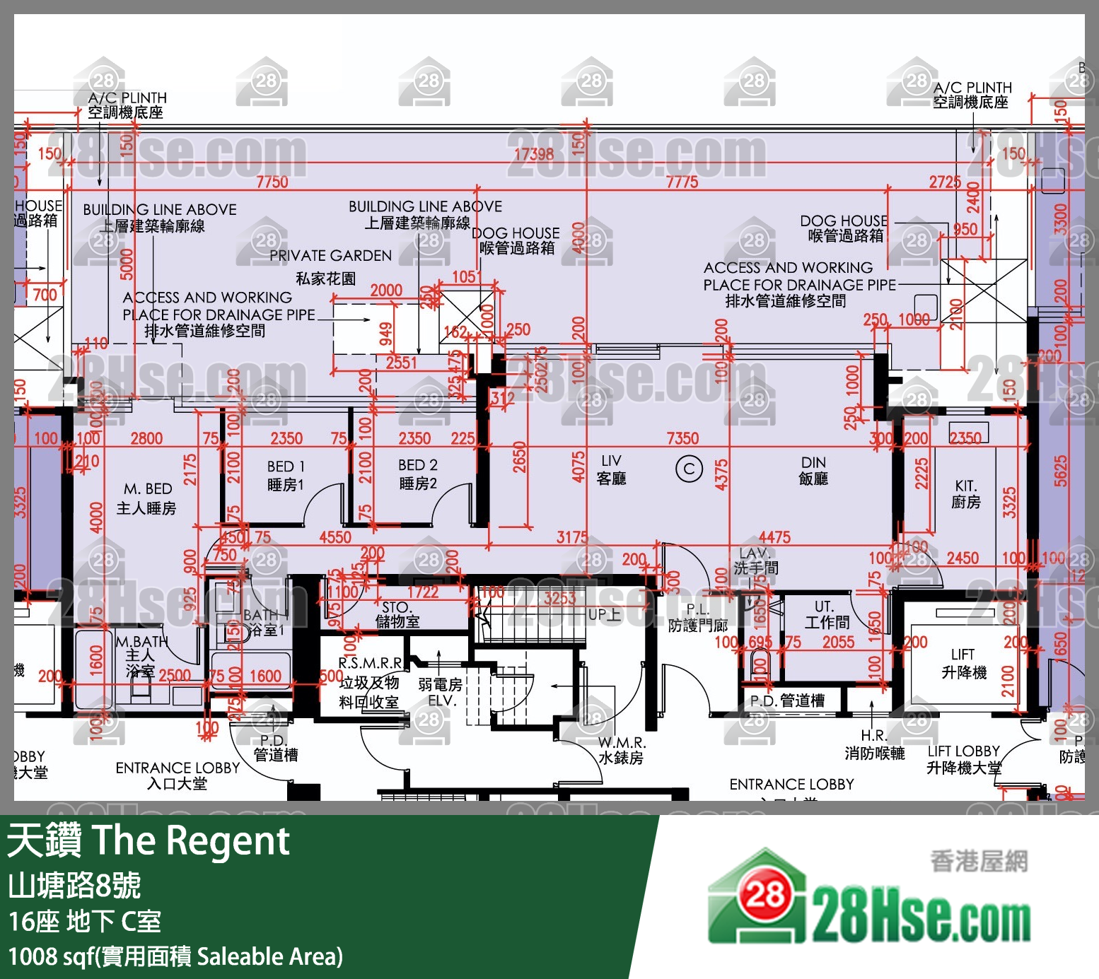 天鑽 16座 C室 平面圖