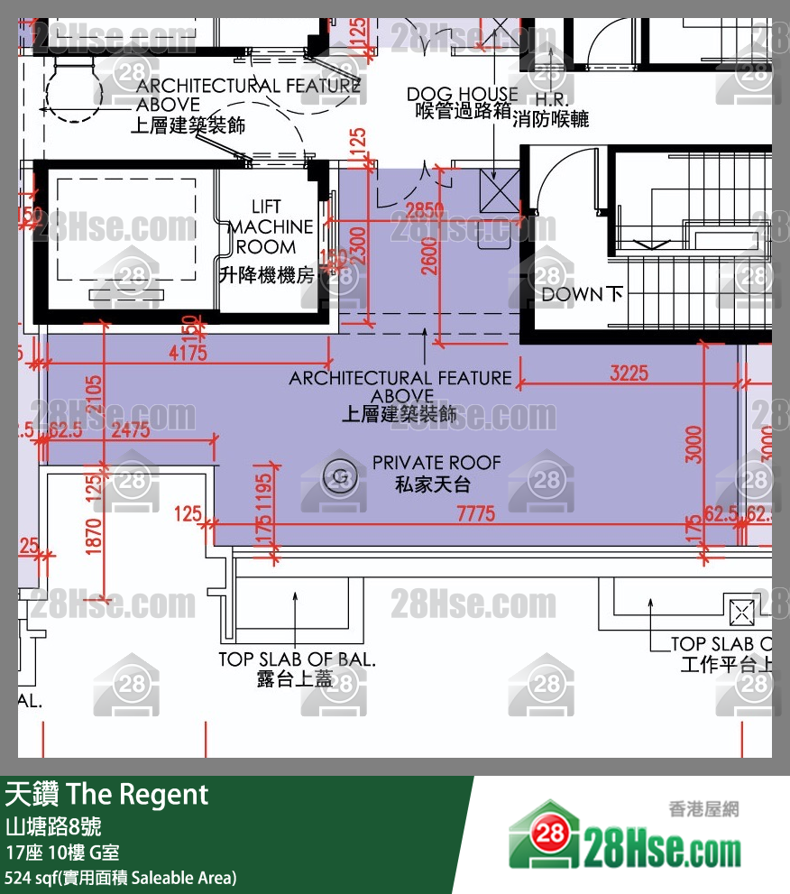 天鑽 17座 10樓 G室 平面圖