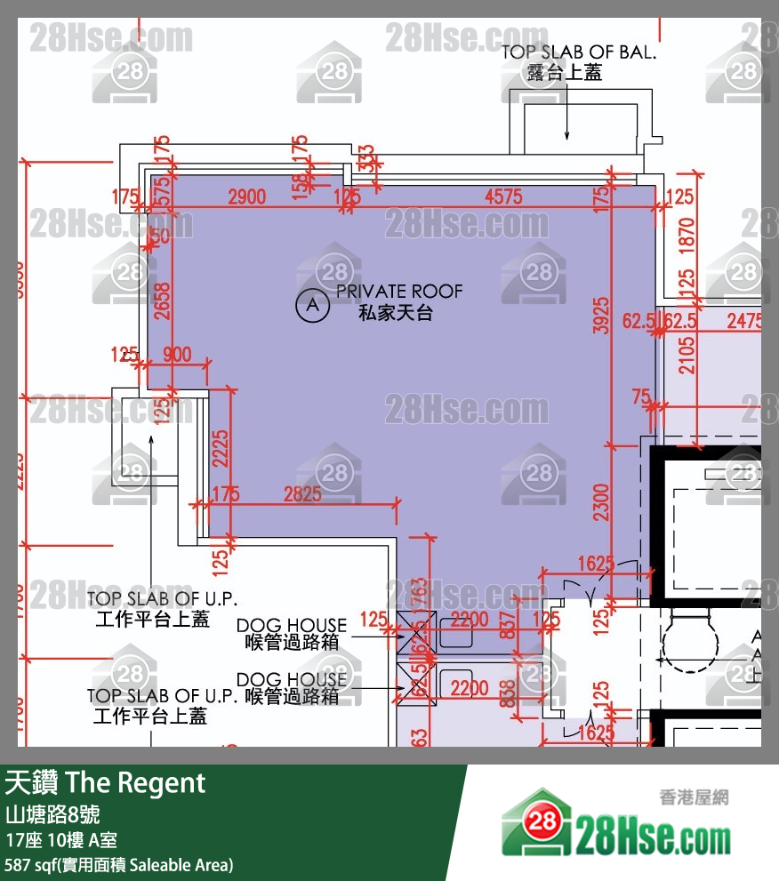 天鑽 17座 10樓 A室 平面圖