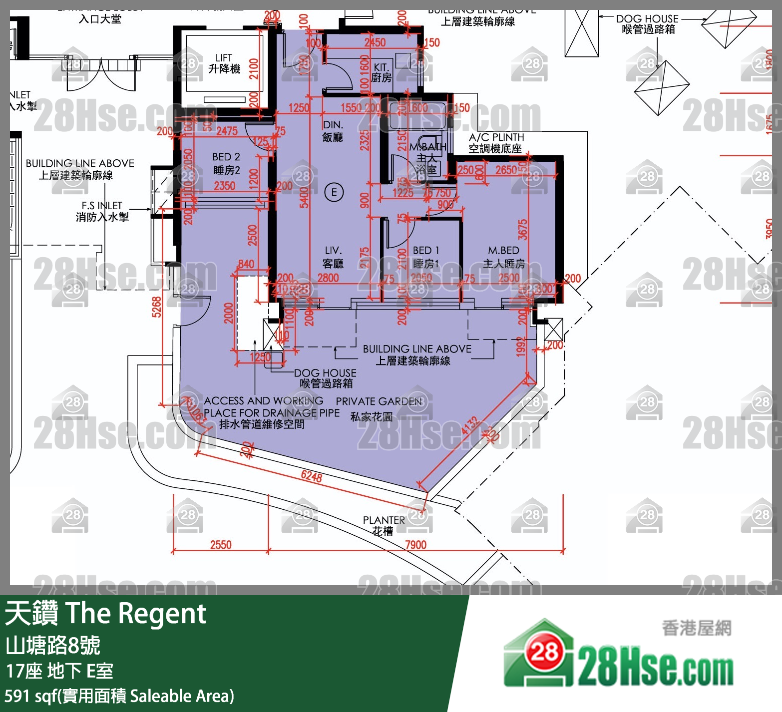 天鑽 17座 E室 平面圖