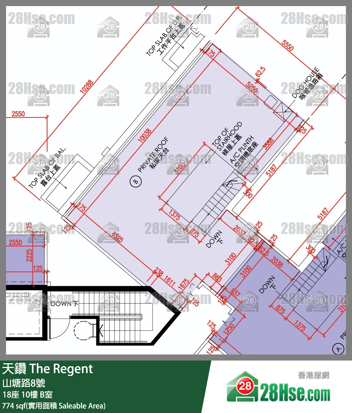 天钻 18座 10楼 B室 平面图