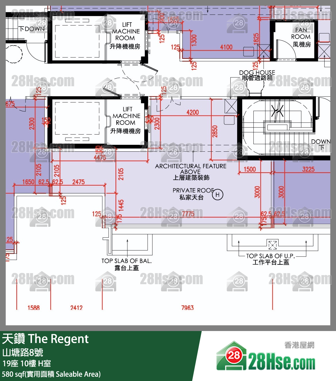 天鑽 19座 10樓 H室 平面圖