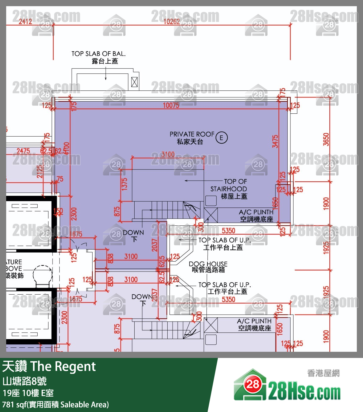 天钻 19座 10楼 E室 平面图