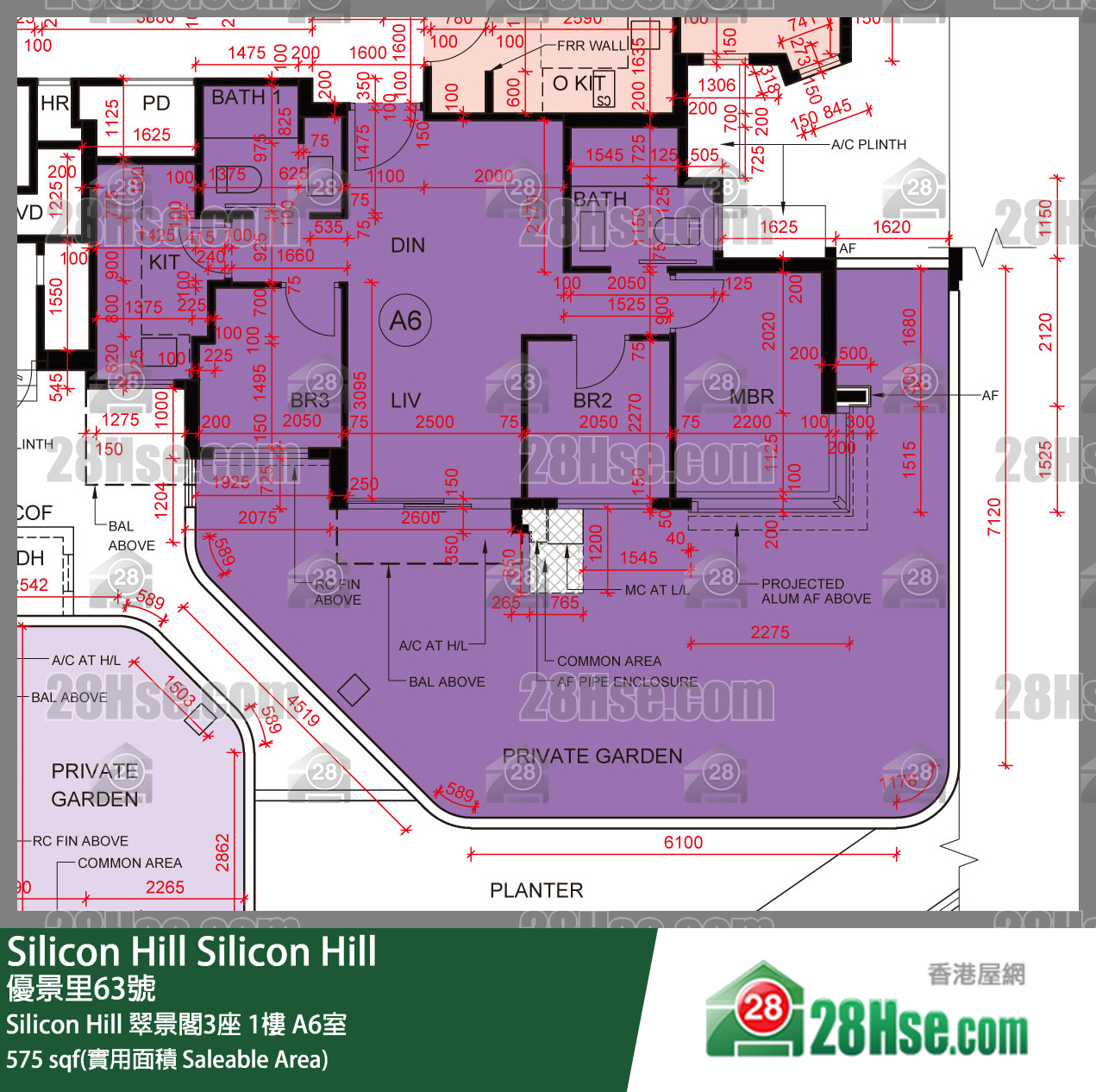 Silicon Hill Silicon Hill 翠景阁3座 1楼 A6室 平面图