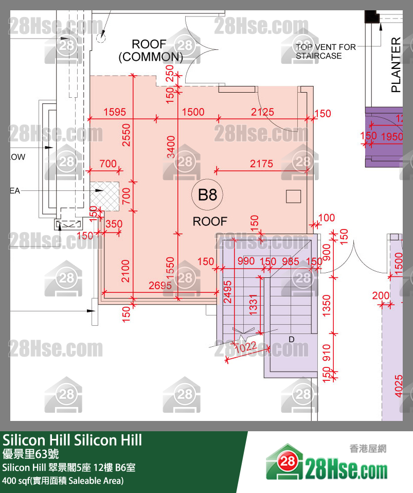 Silicon Hill Silicon Hill 翠景閣5座 12樓 B6室 平面圖