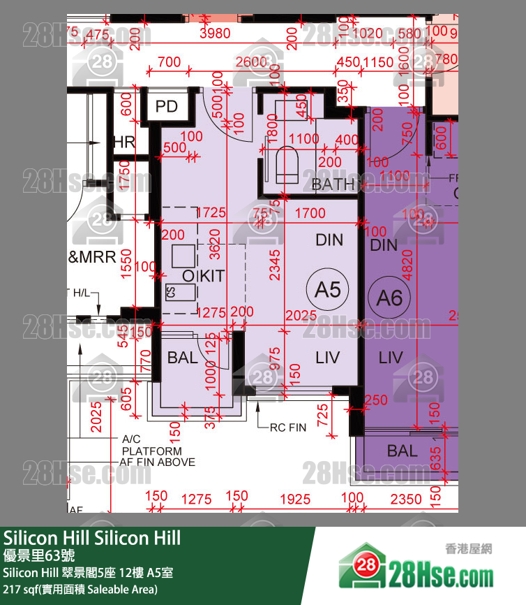 Silicon Hill Silicon Hill 翠景阁5座 12楼 A5室 平面图