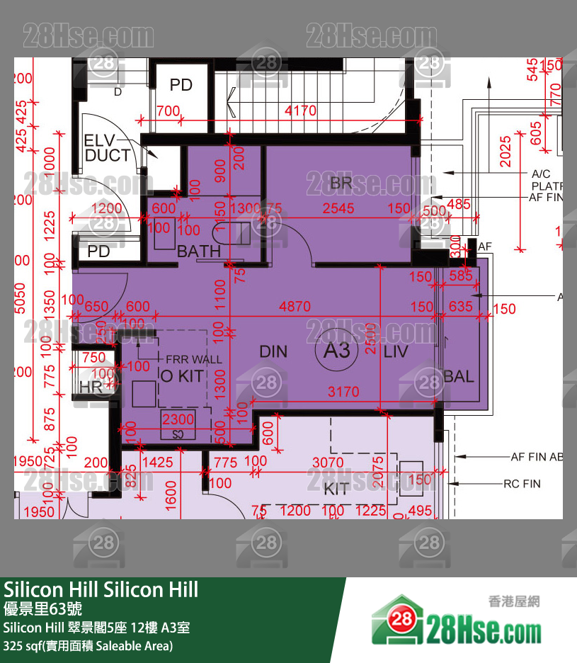 Silicon Hill Silicon Hill 翠景閣5座 12樓 A3室 平面圖