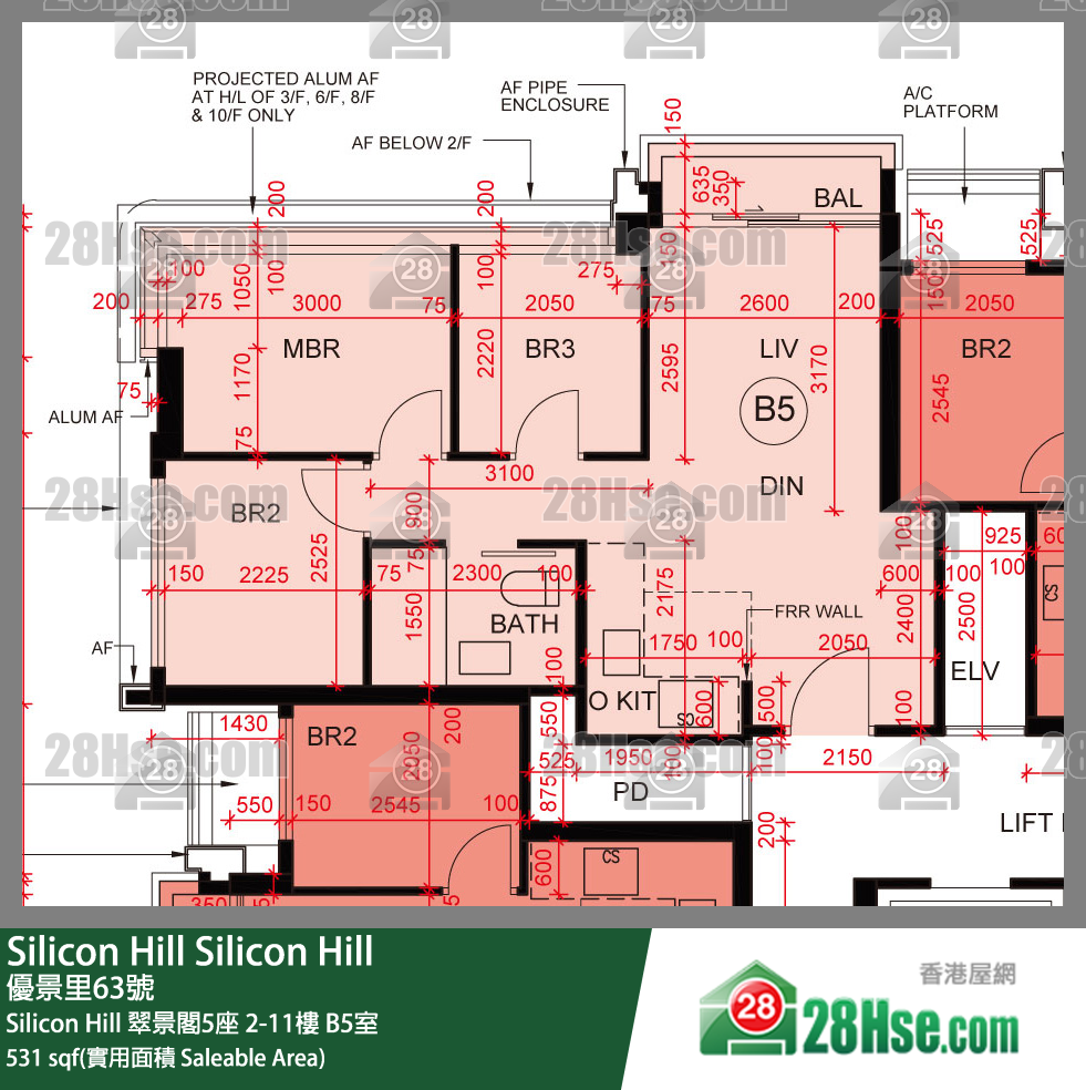 Silicon Hill Silicon Hill 翠景閣5座 11樓 B5室 平面圖