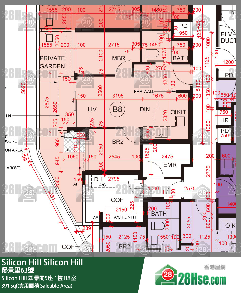 Silicon Hill Silicon Hill 翠景阁5座 1楼 B8室 平面图
