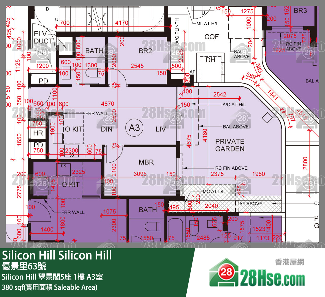 Silicon Hill Silicon Hill 翠景閣5座 1樓 A3室 平面圖