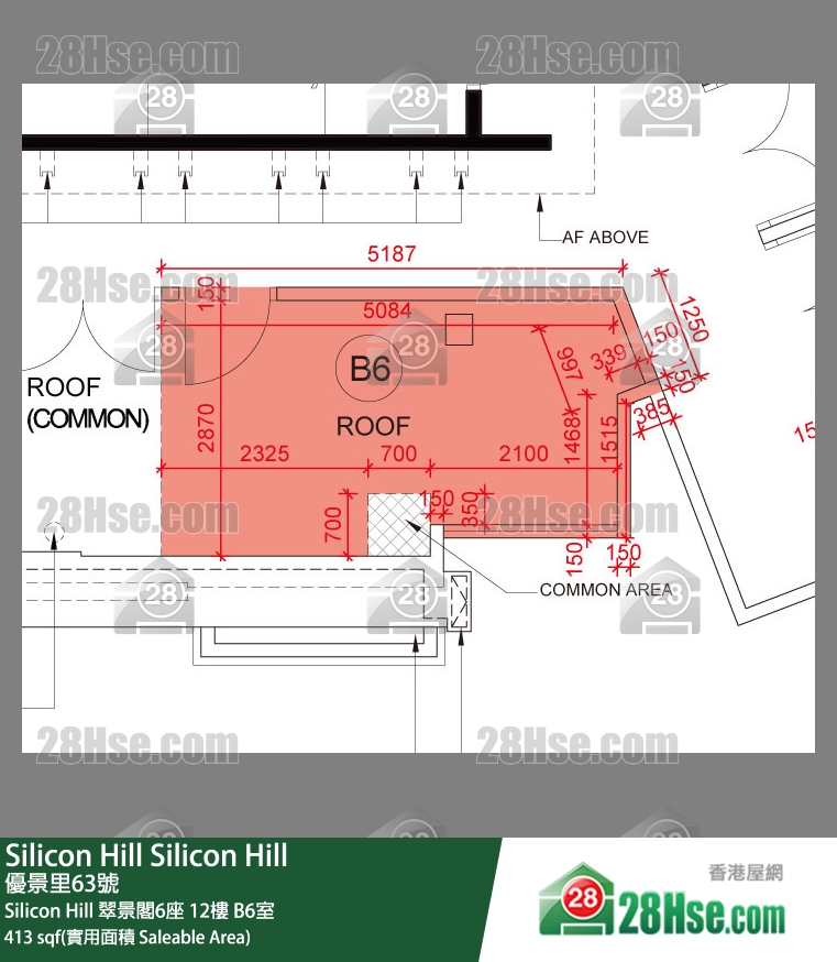 Silicon Hill Silicon Hill 翠景閣6座 12樓 B6室 平面圖