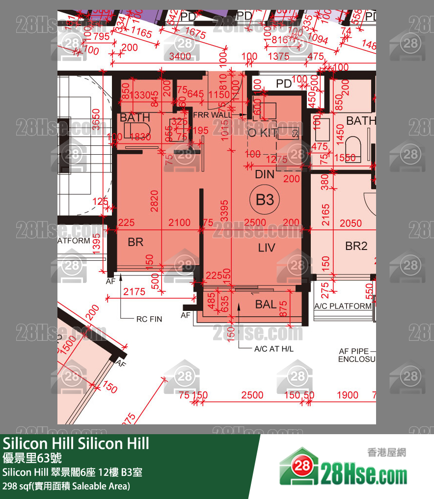 Silicon Hill Silicon Hill 翠景閣6座 12樓 B3室 平面圖
