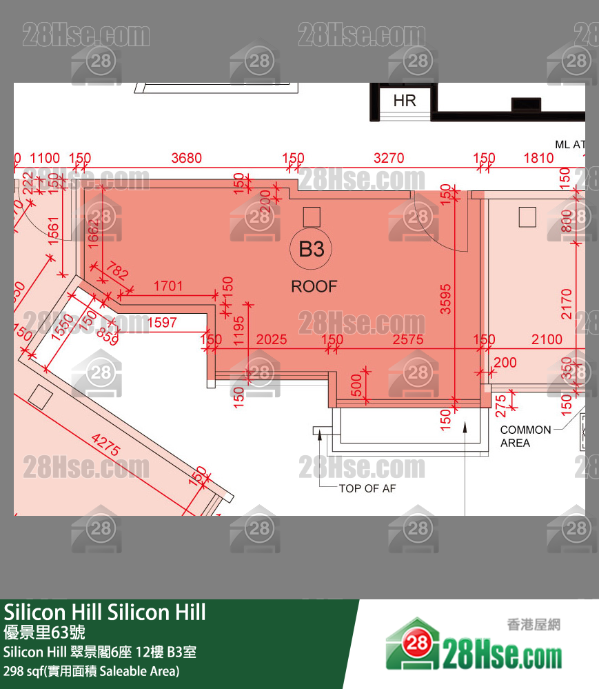 Silicon Hill Silicon Hill 翠景閣6座 12樓 B3室 平面圖