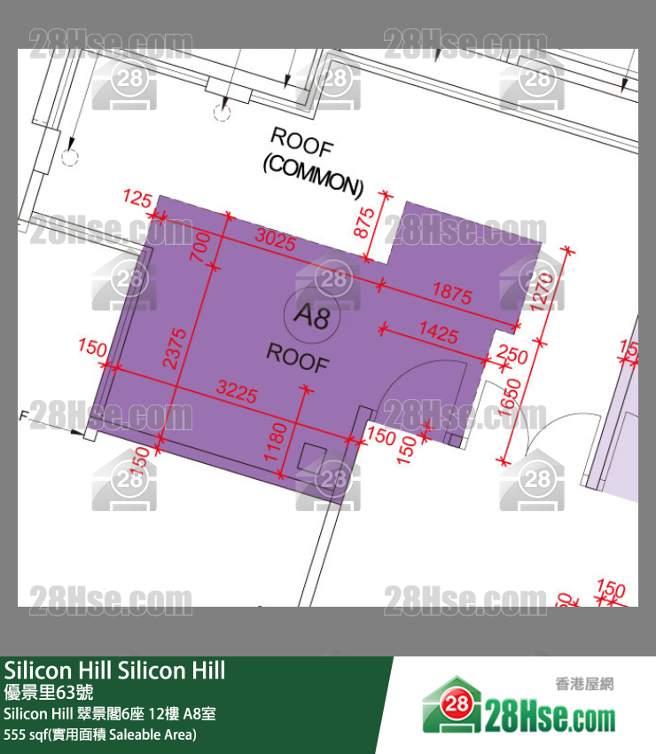 Silicon Hill Silicon Hill 翠景閣6座 12樓 A8室 平面圖