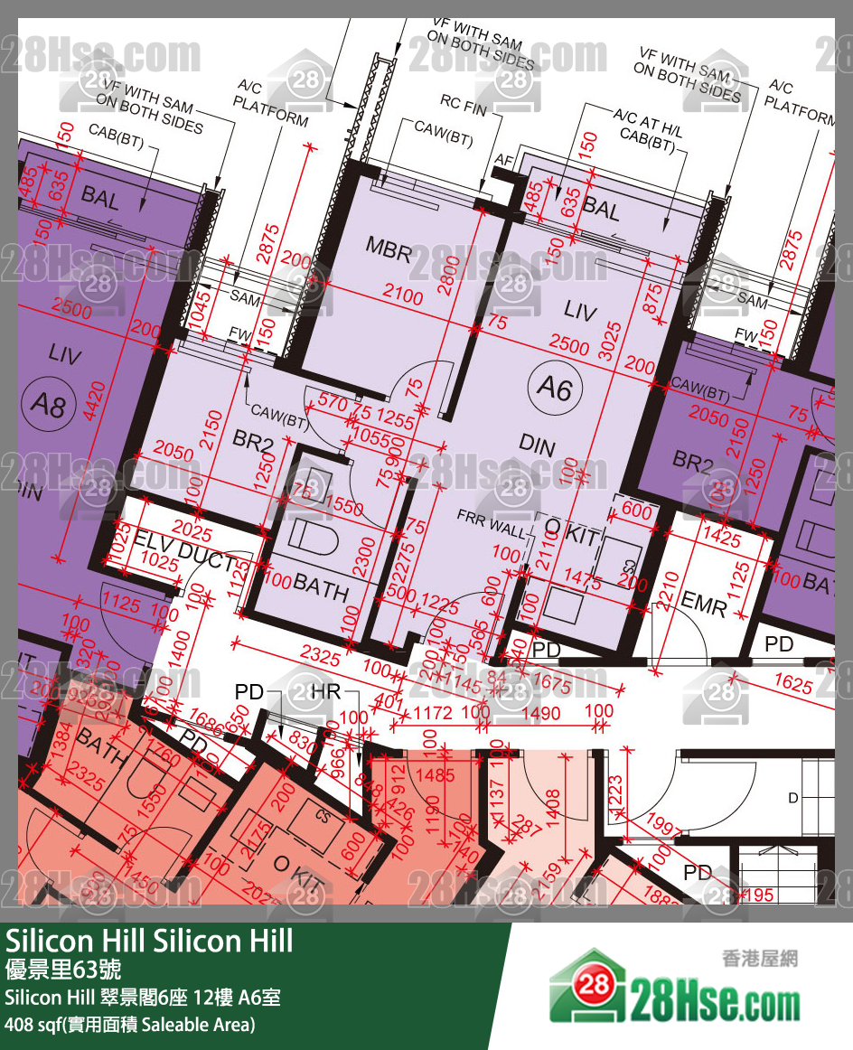 Silicon Hill Silicon Hill 翠景閣6座 12樓 A6室 平面圖