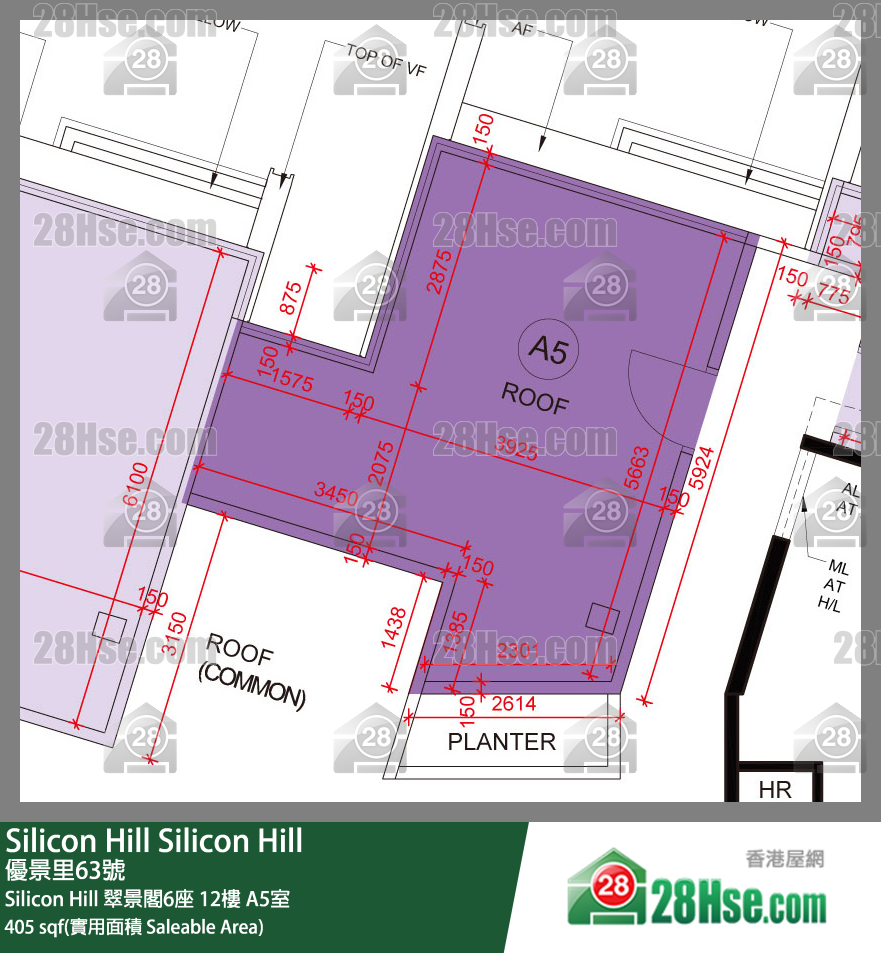 Silicon Hill Silicon Hill 翠景閣6座 12樓 A5室 平面圖