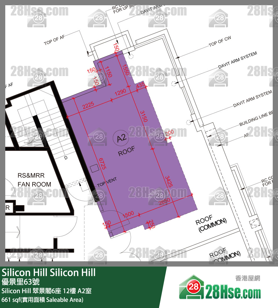 Silicon Hill Silicon Hill 翠景閣6座 12樓 A2室 平面圖