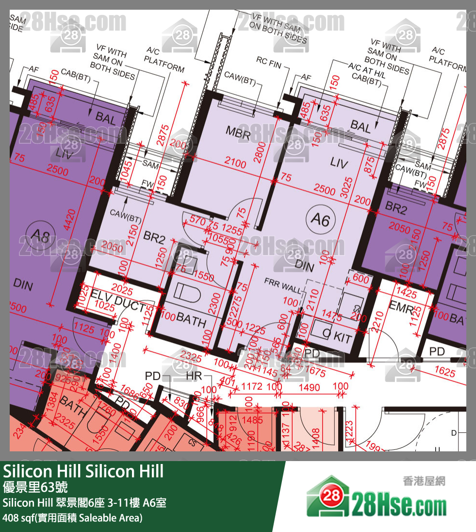 Silicon Hill Silicon Hill 翠景閣6座 11樓 A6室 平面圖