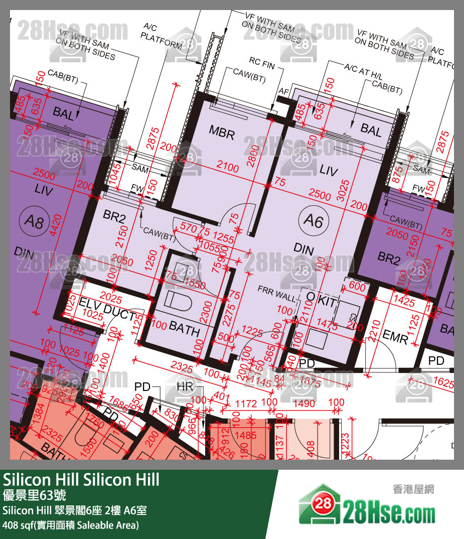 Silicon Hill Silicon Hill 翠景閣6座 2樓 A6室 平面圖