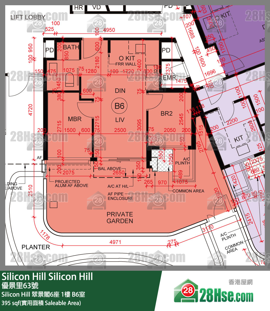 Silicon Hill Silicon Hill 翠景閣6座 1樓 B6室 平面圖