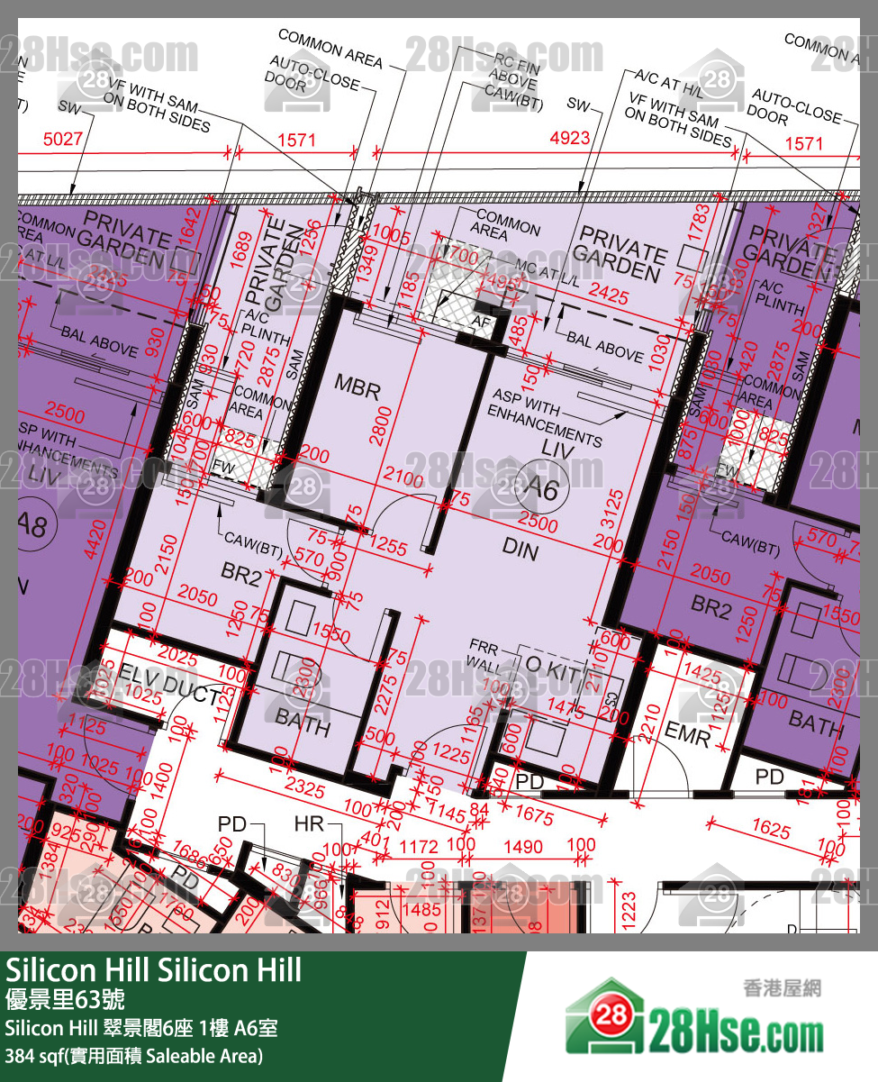 Silicon Hill Silicon Hill 翠景閣6座 1樓 A6室 平面圖