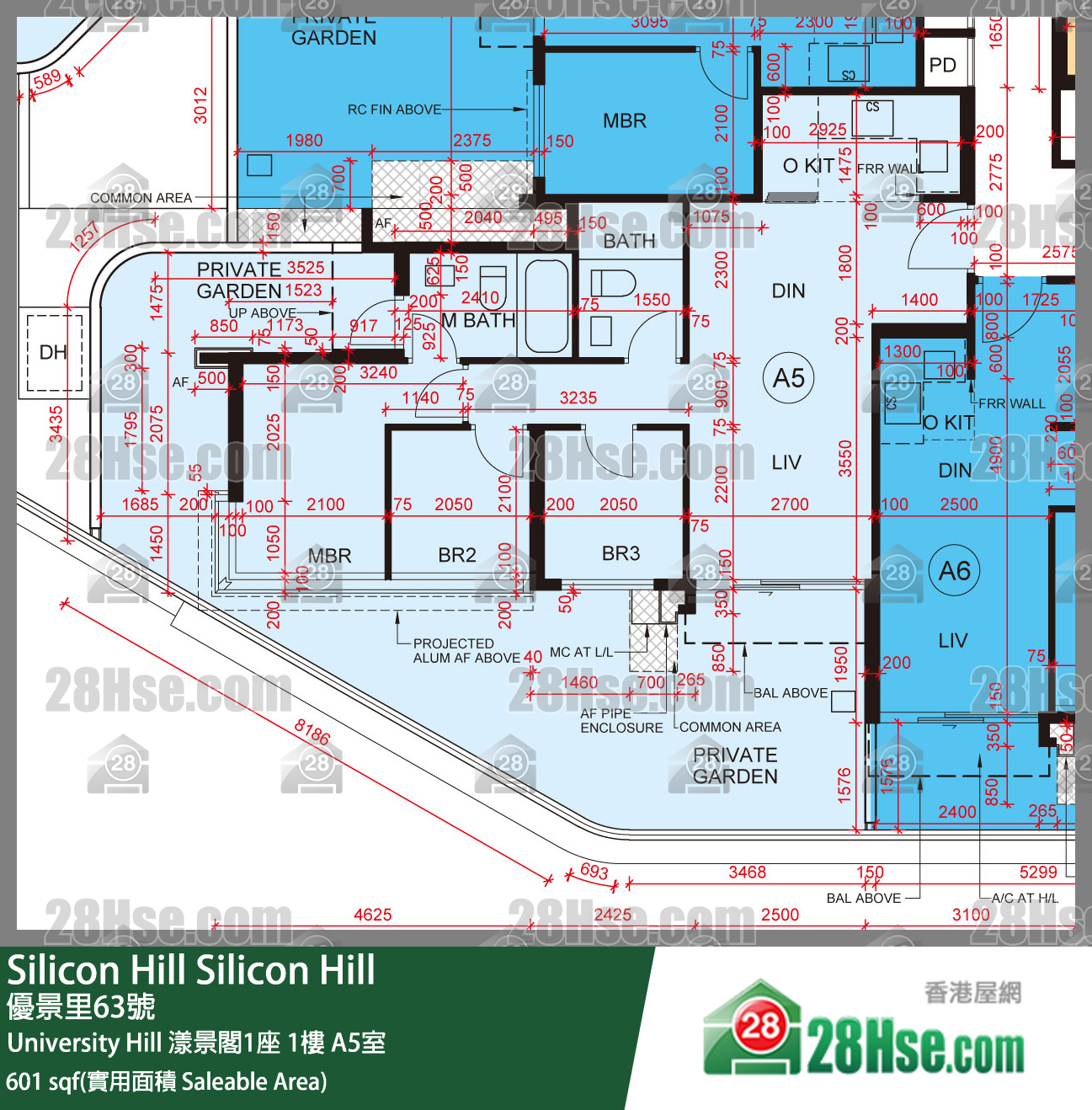 Silicon Hill University Hill 2A期 漾景阁1座 1楼 A5室 平面图