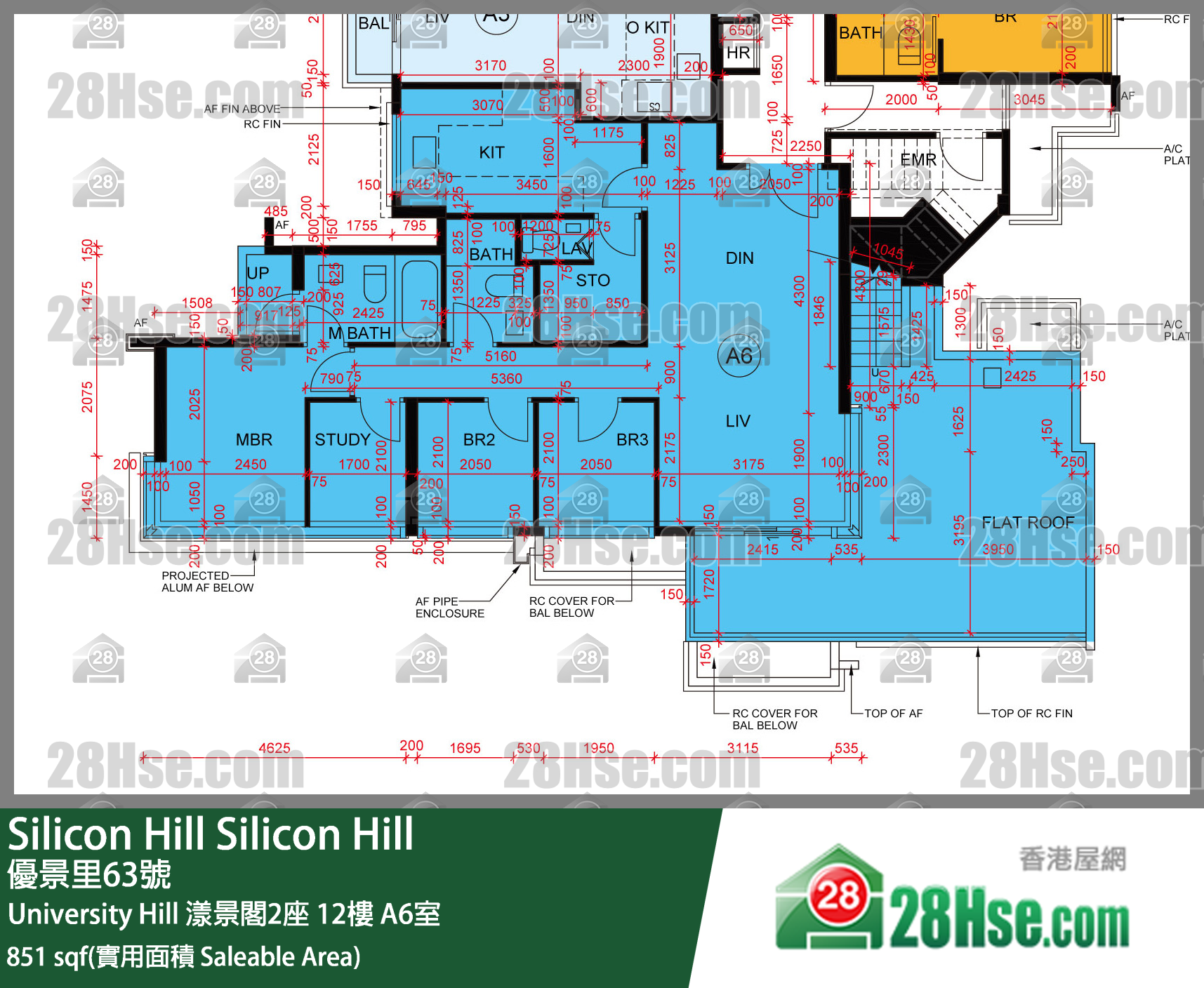Silicon Hill, Flat A6, 12/F, Marina Tower 2, Phase 2a FloorPlan