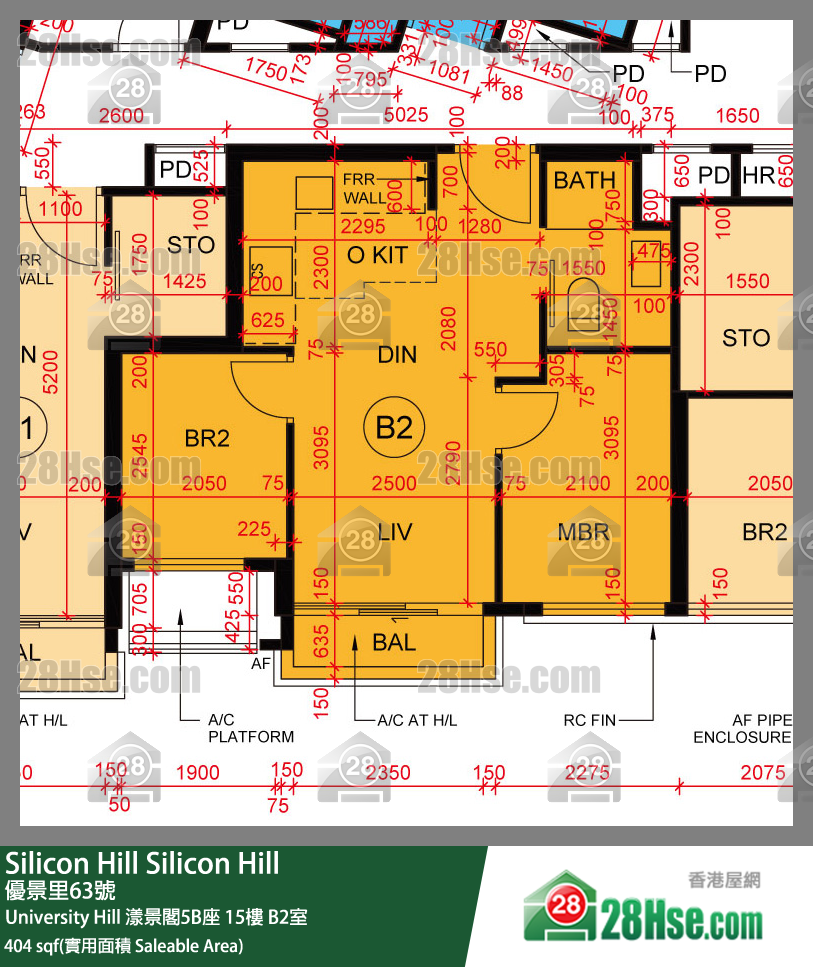 Silicon Hill, Flat B2, 15/F, Marina Tower 5b, Phase 2a FloorPlan