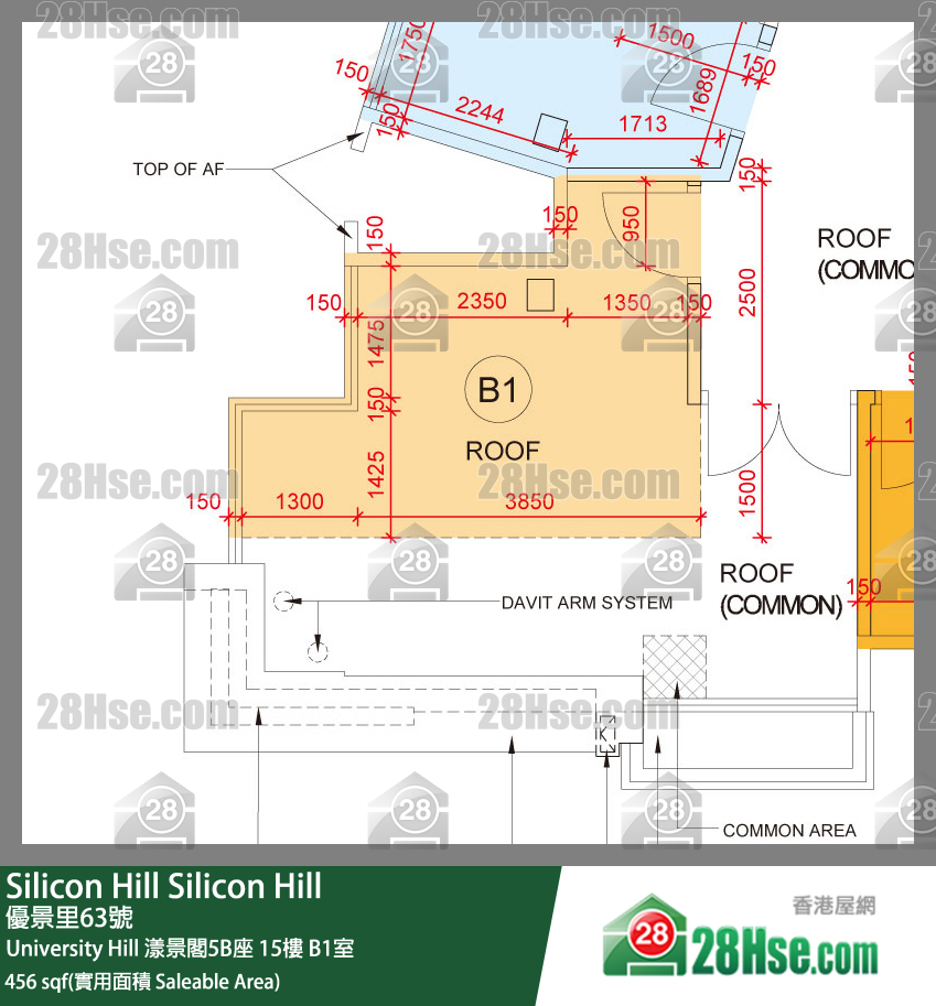 Silicon Hill University Hill 2A期漾景閣5B座15樓 B1室 平面圖