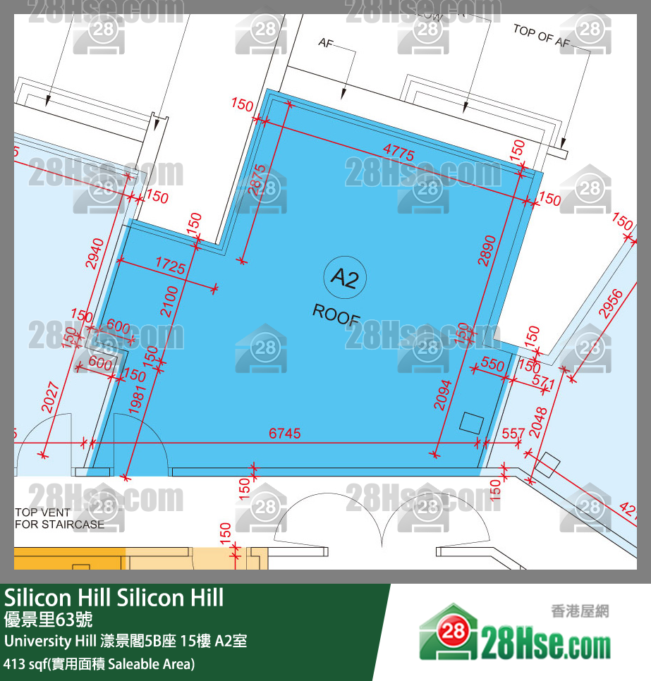 Silicon Hill University Hill 2A期漾景閣5B座15樓 A2室 平面圖