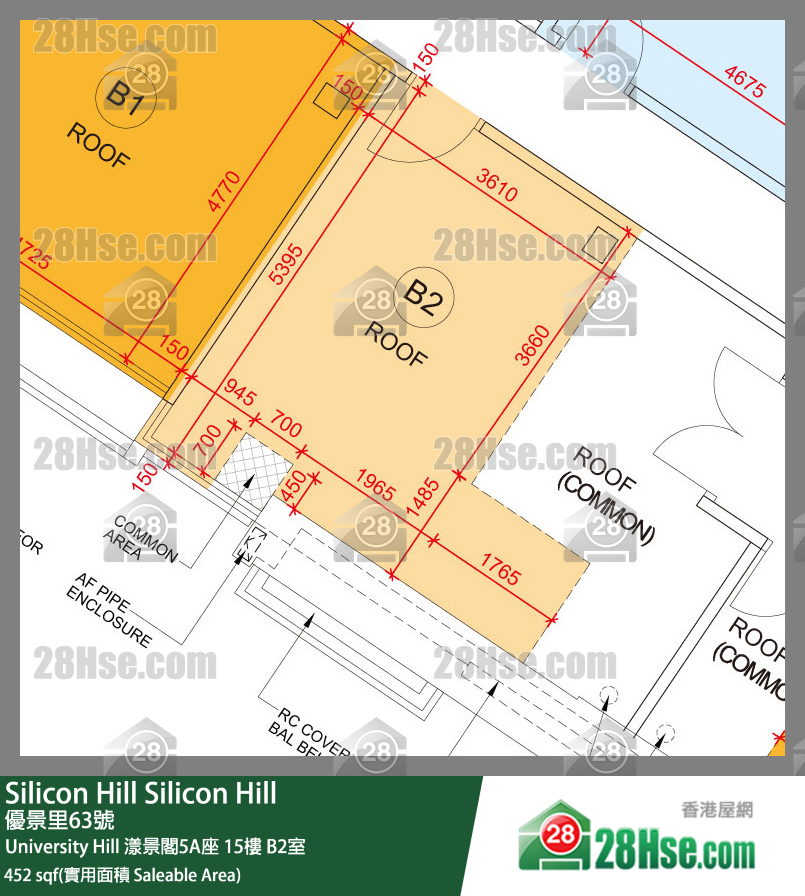 Silicon Hill University Hill 2A期 漾景閣5A座 15樓 B2室 平面圖