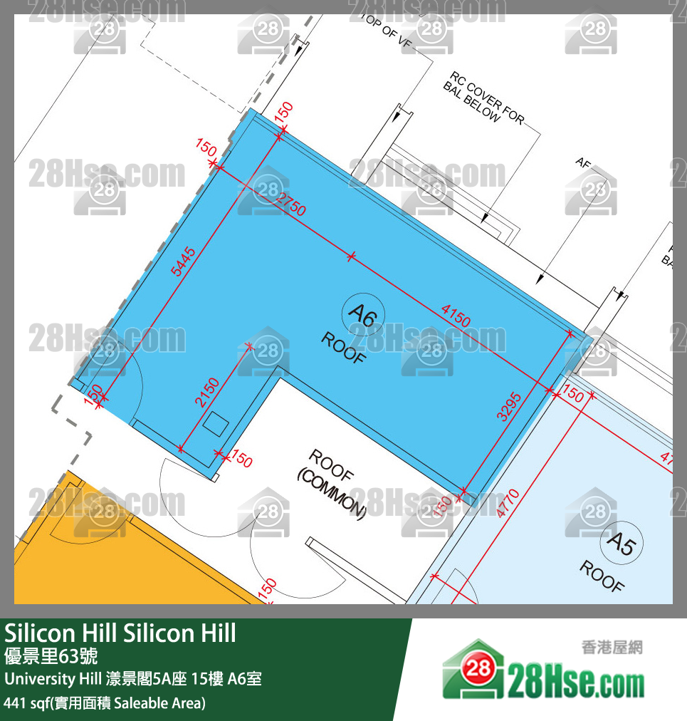 Silicon Hill University Hill 2A期漾景閣5A座15樓 A6室 平面圖