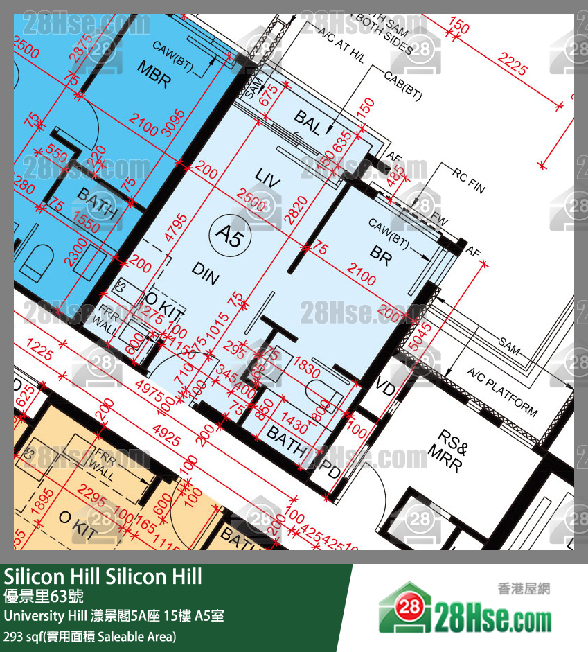 Silicon Hill University Hill 2A期 漾景閣5A座 15樓 A5室 平面圖