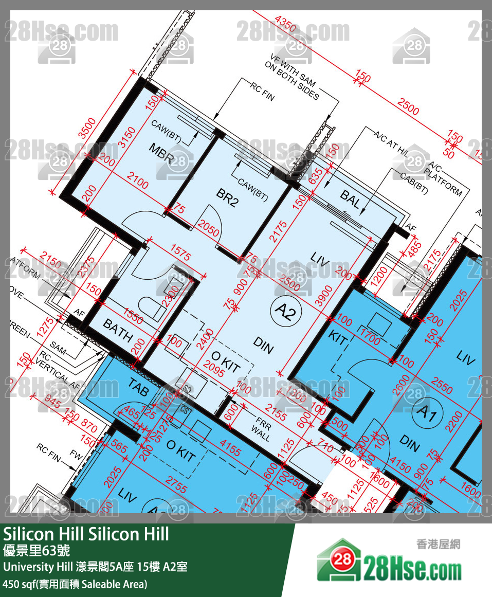Silicon Hill University Hill 2A期 漾景閣5A座 15樓 A2室 平面圖
