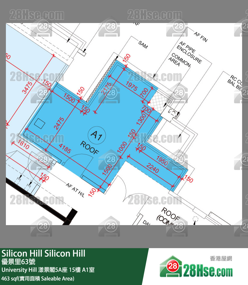 Silicon Hill University Hill 2A期 漾景閣5A座 15樓 A1室 平面圖