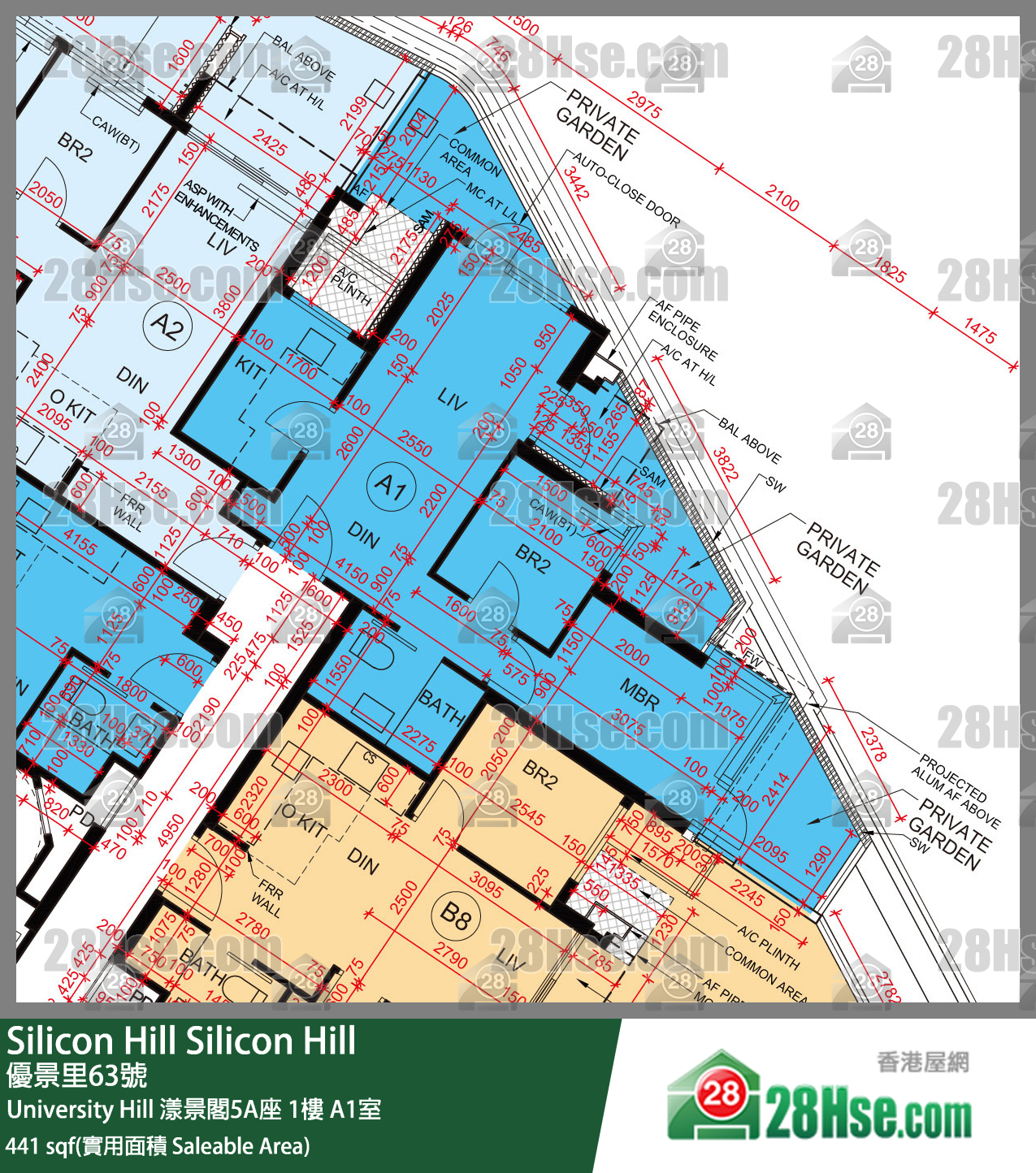 Silicon Hill University Hill 2A期 漾景閣5A座 1樓 A1室 平面圖