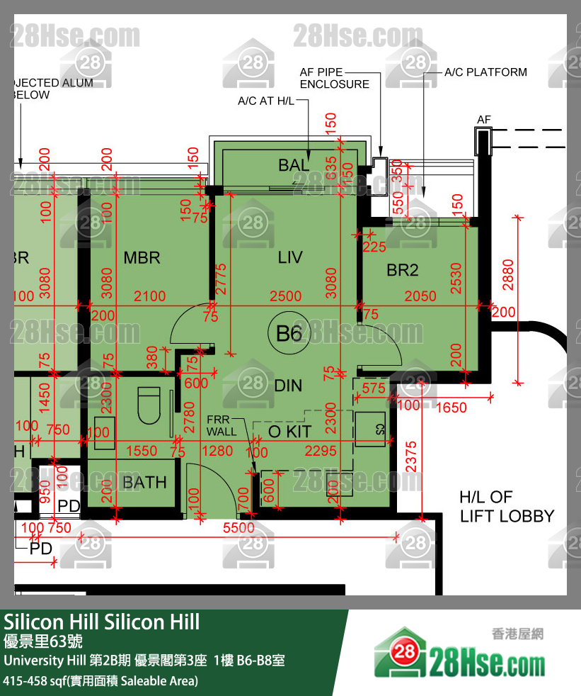 Silicon Hill, Flat B6, 1/F, Scenic Tower 3, Phase 2b FloorPlan