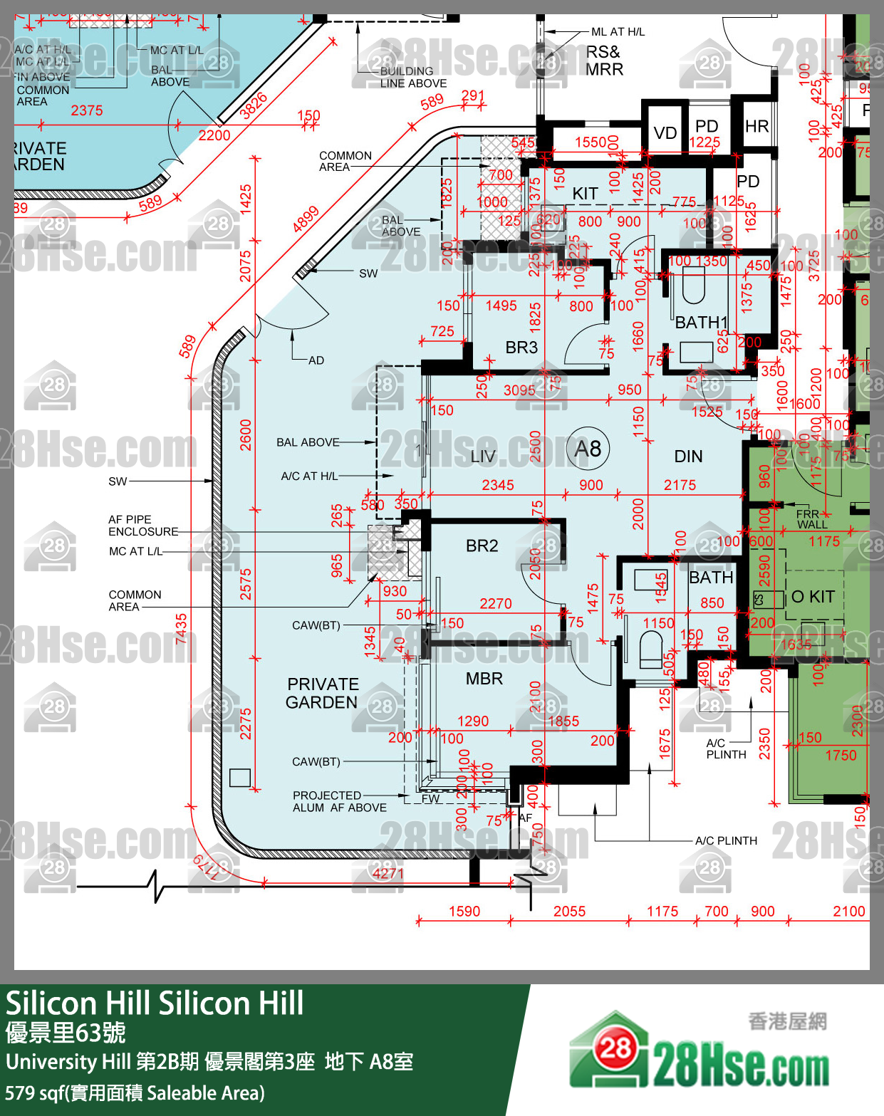 Silicon Hill, Flat A8, Scenic Tower 3, Phase 2b FloorPlan