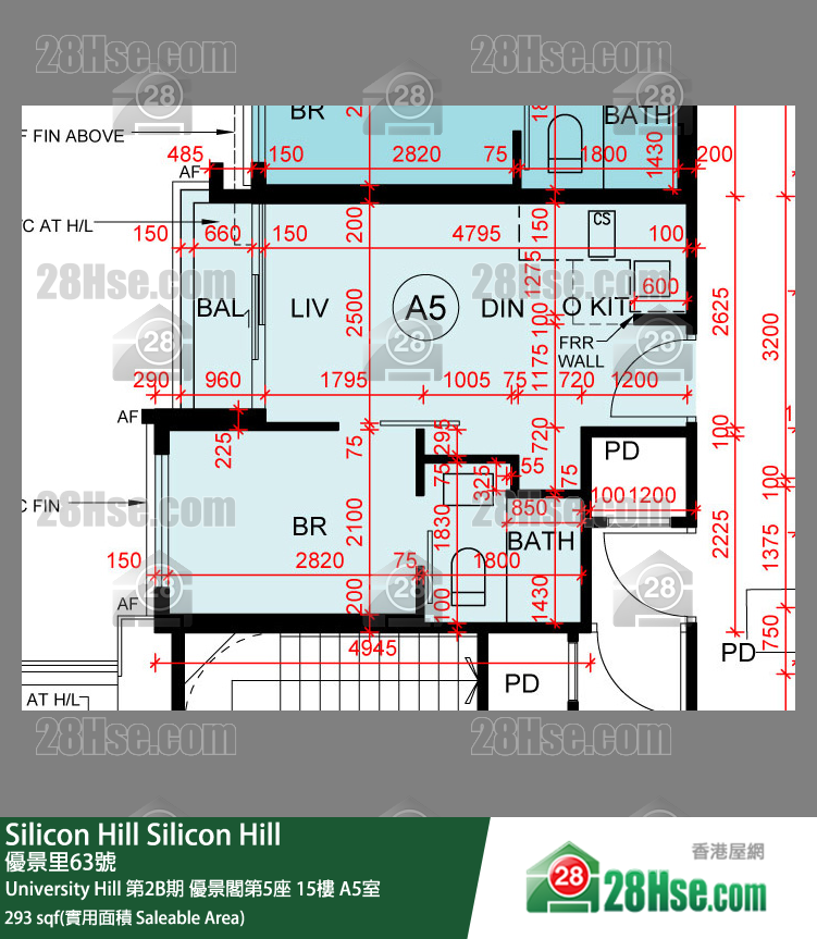 Silicon Hill, Flat A5, 15/F, Scenic Tower 5, Phase 2b FloorPlan
