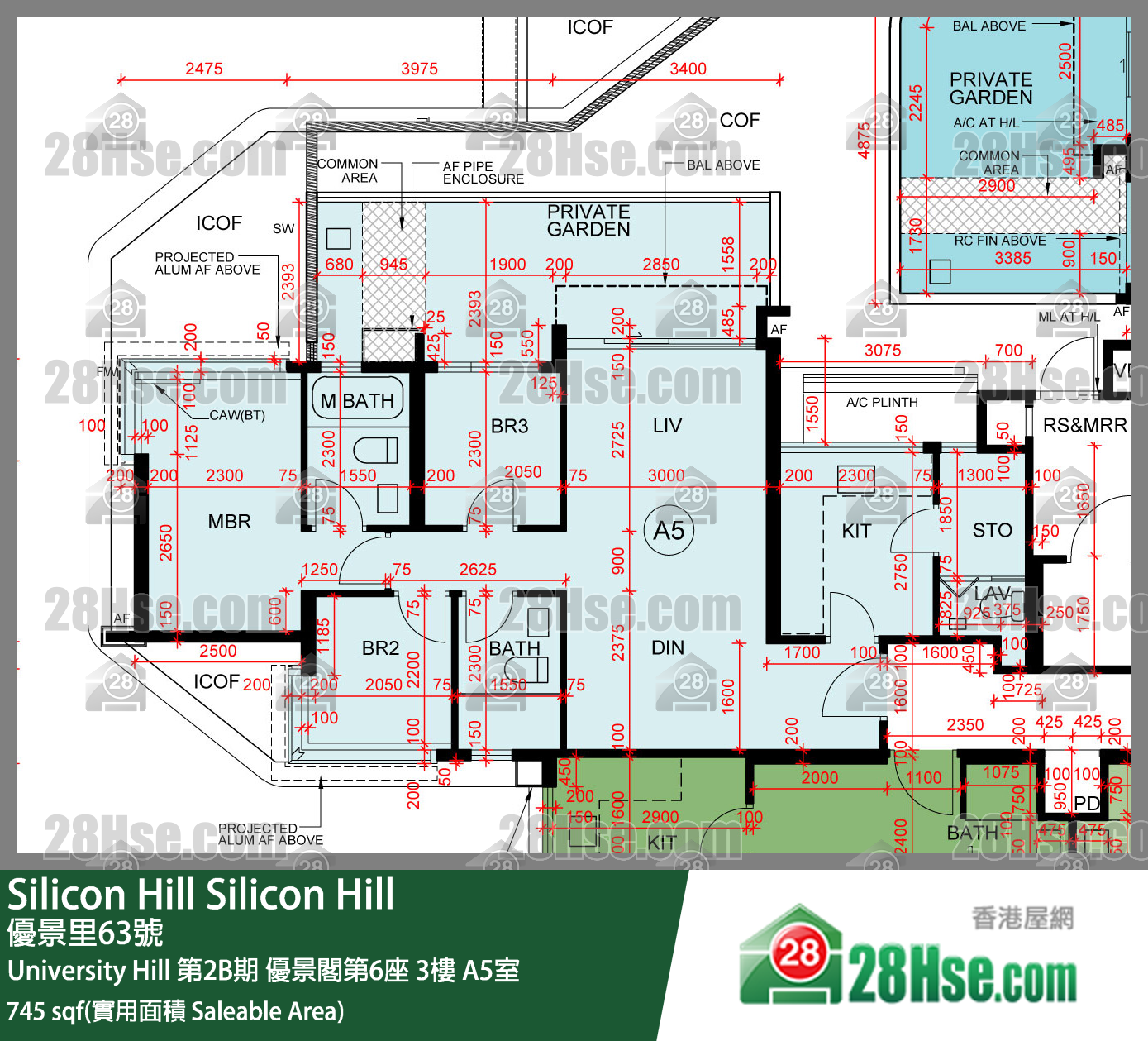 Silicon Hill, Flat A5, 3/F, Scenic Tower 6, Phase 2b FloorPlan