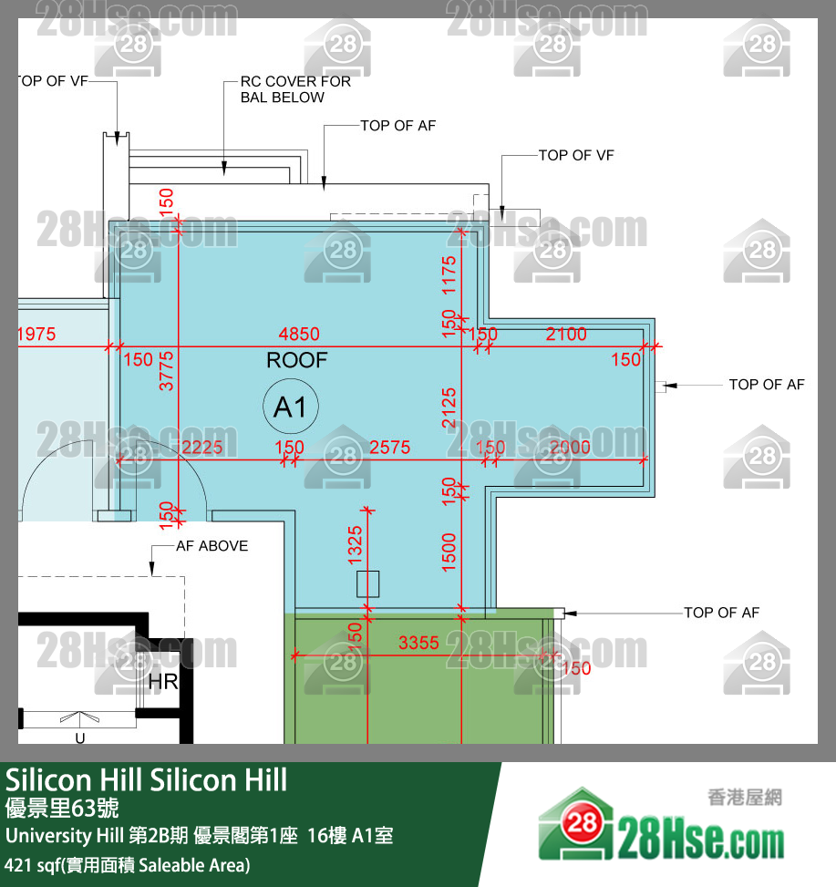 Silicon Hill University Hill 2B期 優景閣第1座  16樓 A1室 平面圖