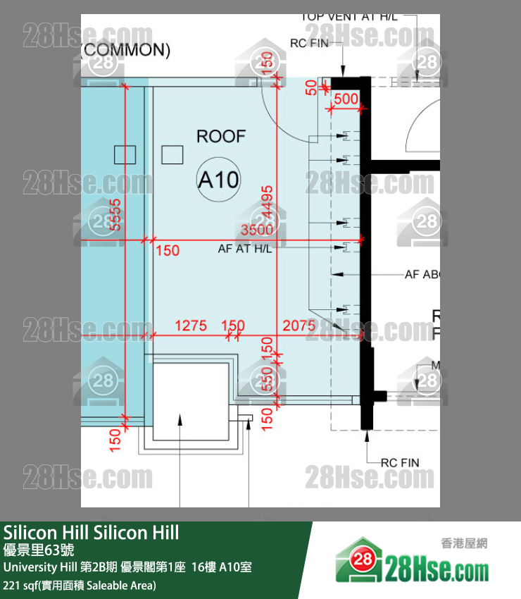 Silicon Hill, Flat A10, 16/F, Scenic Tower 1, Phase 2b FloorPlan
