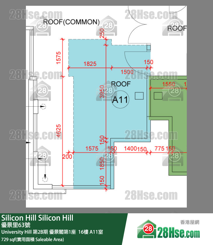 Silicon Hill,  Flat A11, 16/f, Scenic Tower 1, University Hill Phase 2b FloorPlan
