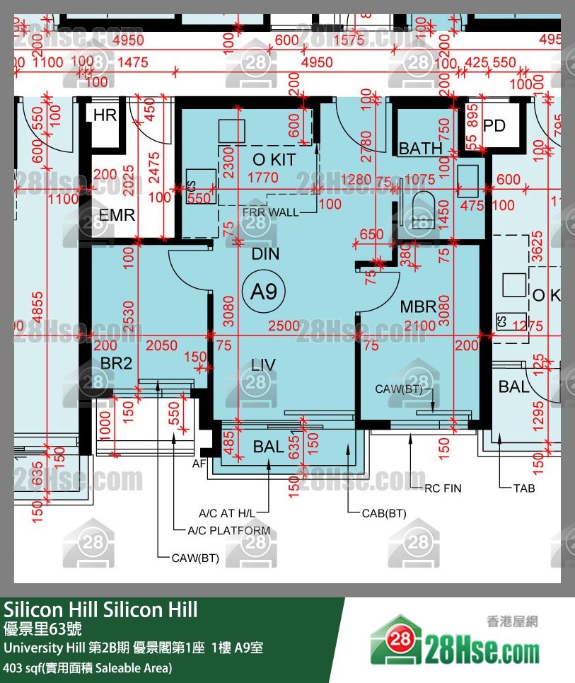 Silicon Hill, Flat A9, 1/F, Scenic Tower 1, Phase 2b FloorPlan