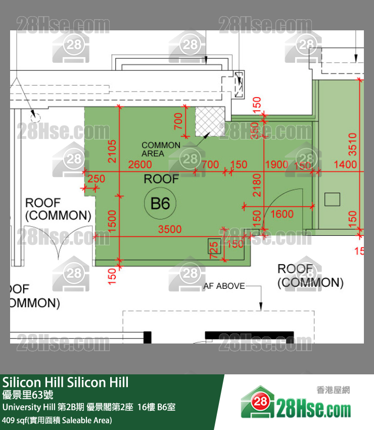 Silicon Hill, Flat B6, 16/F, Scenic Tower 2, Phase 2b FloorPlan