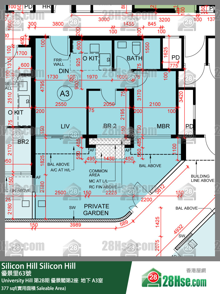 Silicon Hill University Hill 2B期 优景阁第2座  A3室 平面图