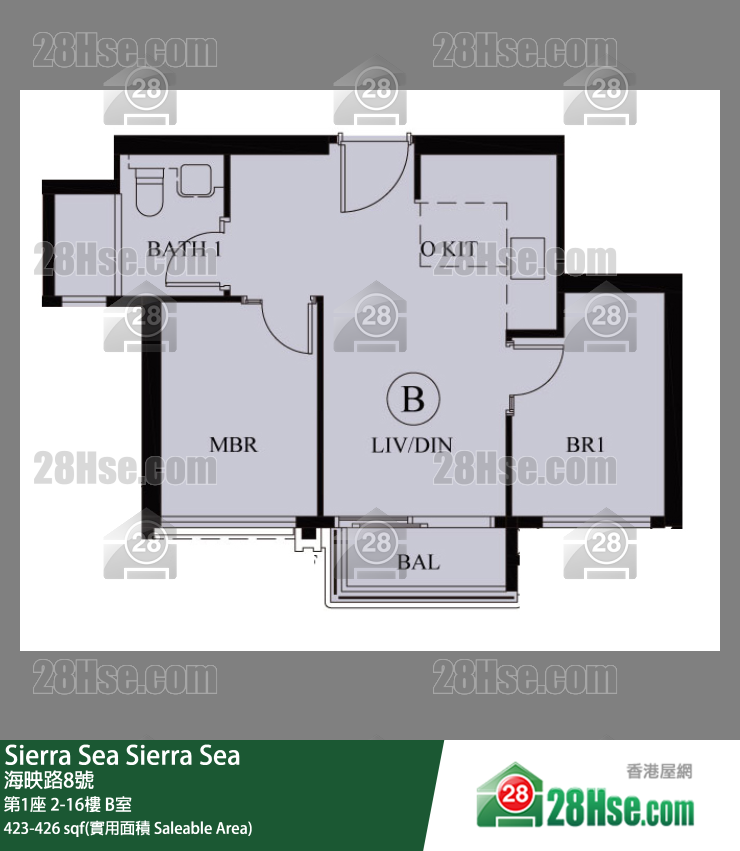 Sierra Sea 单位平面图(由 28Hse 提供)