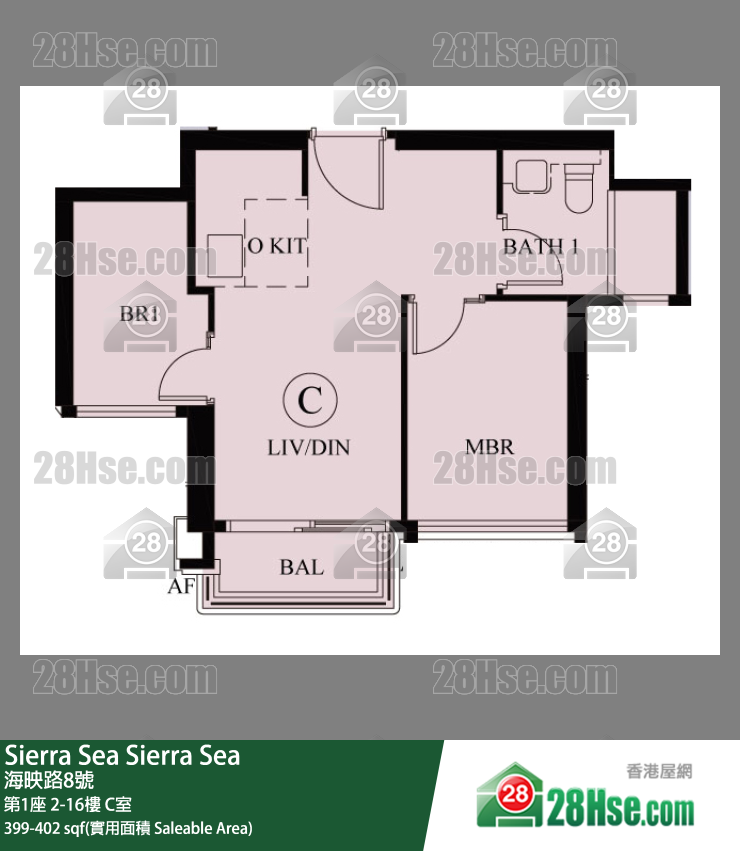 Sierra Sea 1A(2)期 第1座 12樓 C室 平面圖